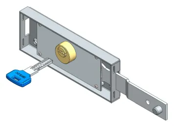 Right roller shutter lock computer key shifted bolt