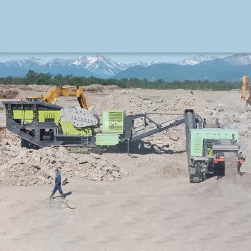 Yüksek kaliteli madencilik kırıcı palet tipi mobil çene kırıcı saatte 275 ton