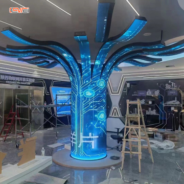 Layar LED melengkung yang fleksibel untuk penggunaan di luar ruangan dan dalam ruangan