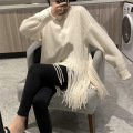 Irregular fringe jumper women