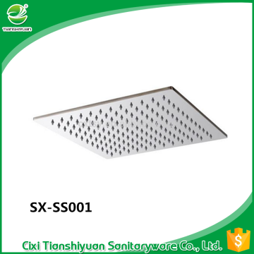 SS 304 bathroom shower head rainfall top square rain shower heads