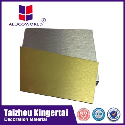 Alucoworld golden/silver brush finished exterior wall cladding boards