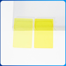 Lentille en verre filtrant jaune absorbant personnalisé JB1 JB9