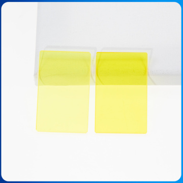 Lentille en verre filtrant jaune absorbant personnalisé JB1 JB9