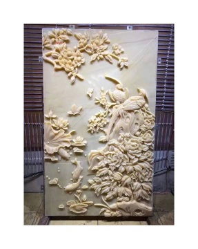 Stone and Marble Carvings: Onyx Floral Designs and Relief Sculptures