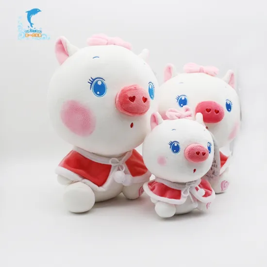 SA8000 audit factory wholesale plush animal stuffed pink pig toy