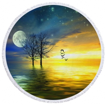 Custom Sublimation Printed Microfiber Round Beach Towels Manufacturer in China