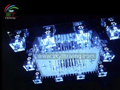 new crystal ceiling lamp with led/ square crystal ceiling/ dining room crystal ceiling light