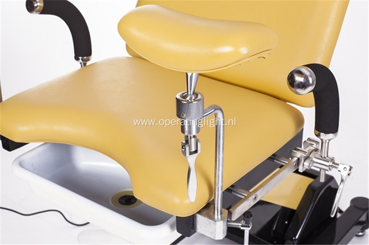 Electric foot plate control obstetric examination table