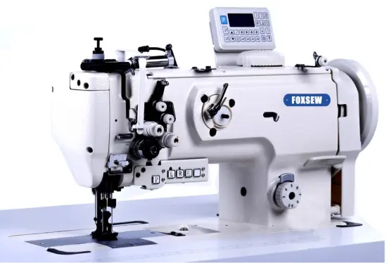 Twin Needle Triple Feed Split Needle Bar Sofa Sewing Machine with Auto-Trimmer