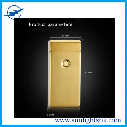 Thin Electric Lighter USB Flameless Cigar Torch Cigarette Lighters Present