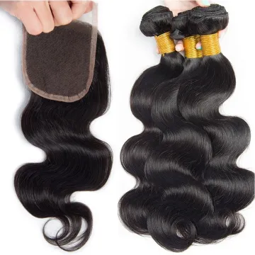 Virgin Peruvian Human Hair closure lace frontal, lace closure with bundles, unprocessed remy hair weave