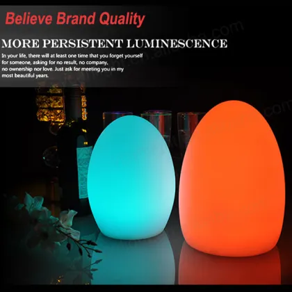 Colorful Desk Lamp: Remote Control Touch Egg Shape LED Night Light