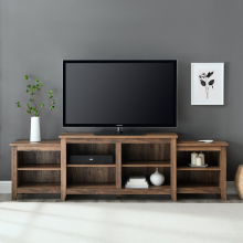 Moderner Holz -TV -Stand mit Showcase