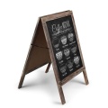 Rustic Wooden Sidewalk Double Sided A-Frame Chalkboard Sign