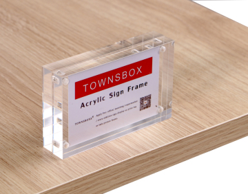 Acrylic Block Strong Magnetic Label Frame Desk Sign Holder Crystal Photo Frame Price Tag Display Desk Menu Name Card Cover Rack