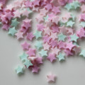 L&#39;argilla di vendita calda carina spruzza le caramelle colorate con fiocco a cinque stelle per la fabbricazione di artigianato, fai da te