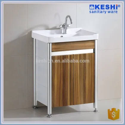 rectangular ceramic washbasin cabinet design with stand