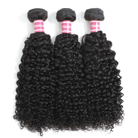 Raw India Human Hair Extensions Virgin Remy Cuticle Aligned Wholesale Kinky Curly Human Hair Weaving Bundle With Kinky Curls