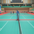 Material de PVC e piso de badminton com superfície UV