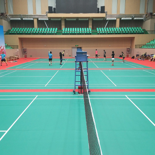 Materiale in PVC e pavimento da badminton con superficie UV