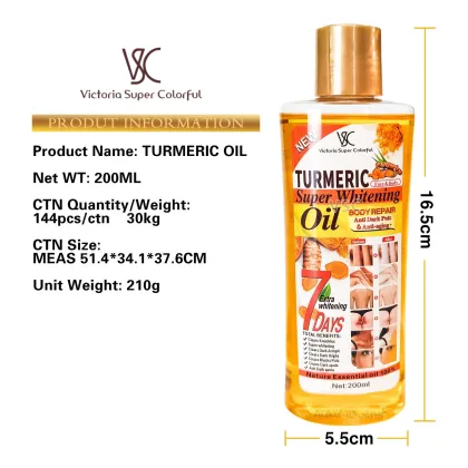 Turmeric Oil Face and Body Lightening Moisturizer - Nourishing and Soothing Essential Oil