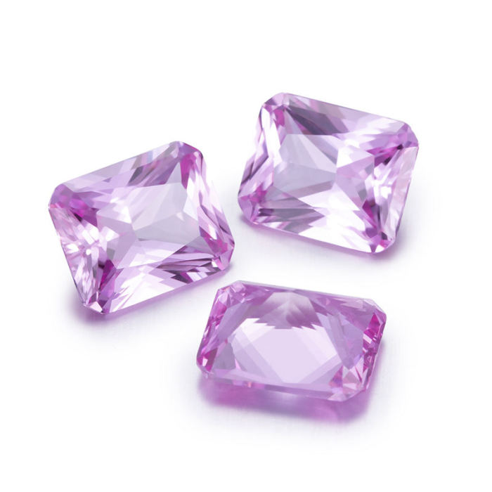 옥타곤 컷 랩 그론 모가나이트를 사용한 꽃무늬 주얼리