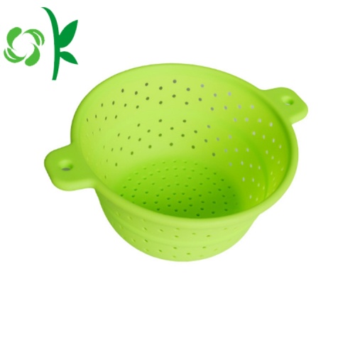 Panier de vaisselle de cuisine de filtre de silicone pour la nourriture pliable