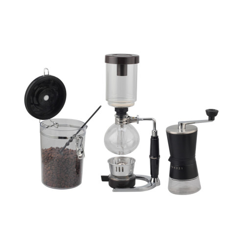 Black Glass Tabletop Syphon Coffee Maker