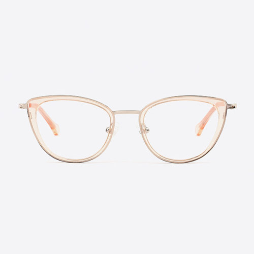 Cat Eye combined acetate and metal Optical Frames