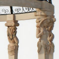 Luxury Marble Gazebo adorned with Caryatid Columns