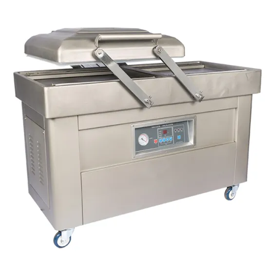 High Quality 304 Stainless Steel Vacuum Sealer Machine for Dry and Moist Food / 5kg Rice Double Chamber Packing Machine