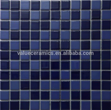 Dark blue ceramic pool tile mosaic,swimming pool mosaic
