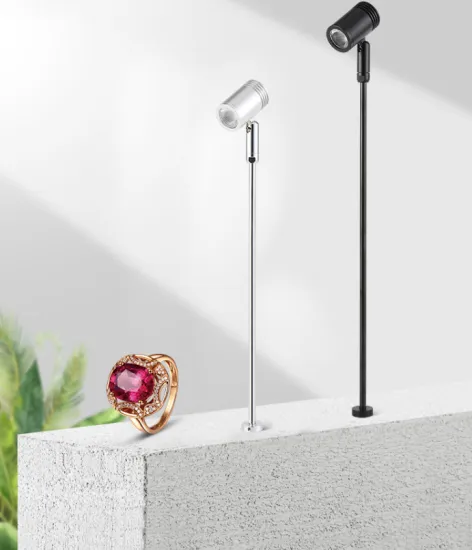 LED Display Light for Jewelry Exhibitions - 3W Rotating Spotlight Pole Light