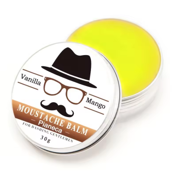 Private Label Scented Men's Natural Beard Balm: OEM Custom Argan Oil Smooth Mustache and Beard Softener Moisturizer Cream