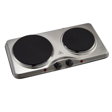 Stainless steel 2500W double hotplate