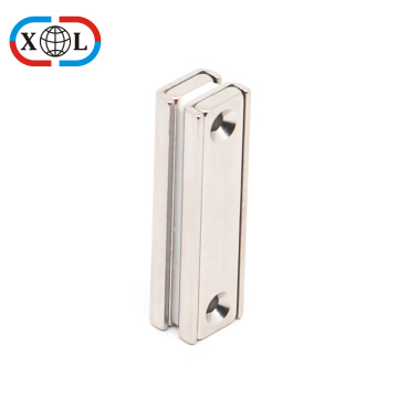 Powerful Rectangular Neodymium Magnet with Countersunk Hole