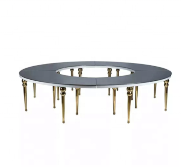 Hot Sell Luxury Stainless Steel Moon Table Half Round for Hotel Events and Weddings
