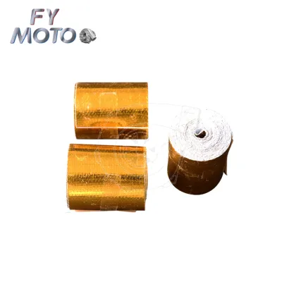 Universal Gold Car Thermal Exhaust Tape - Heat Insulation Shield Wrap