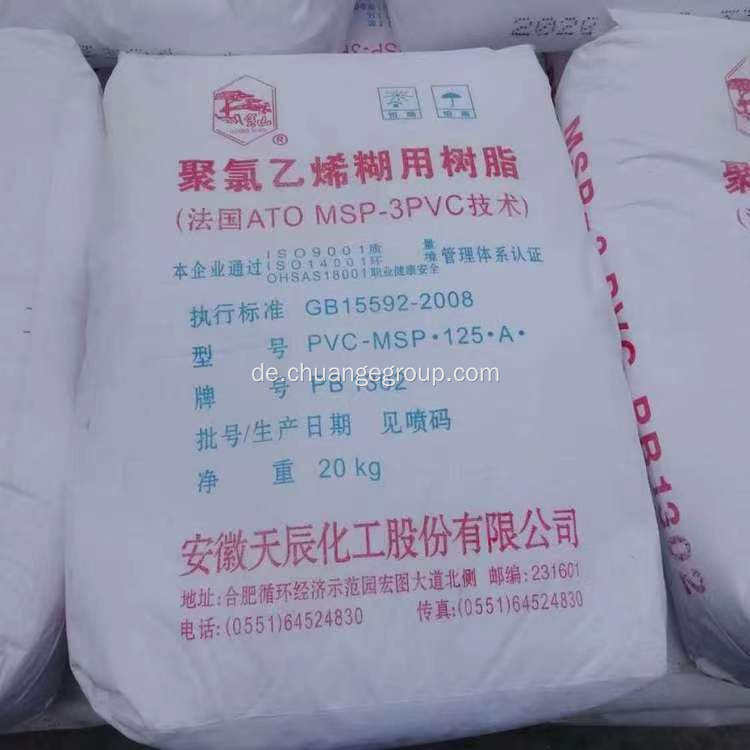 Anhui Tianchen PVC Paste Harz PB1032 PB1156 PB1702