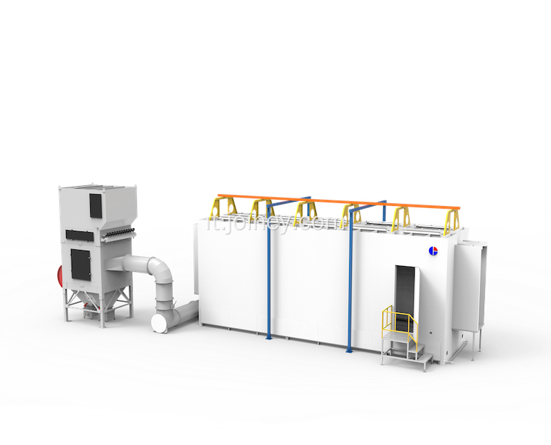 Cabina di rivestimento a polvere manuale a singolo palcoscenico