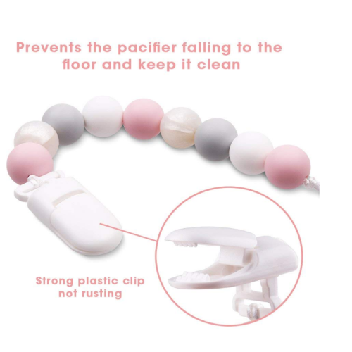 Clip per ciuccio in silicone personalizzato