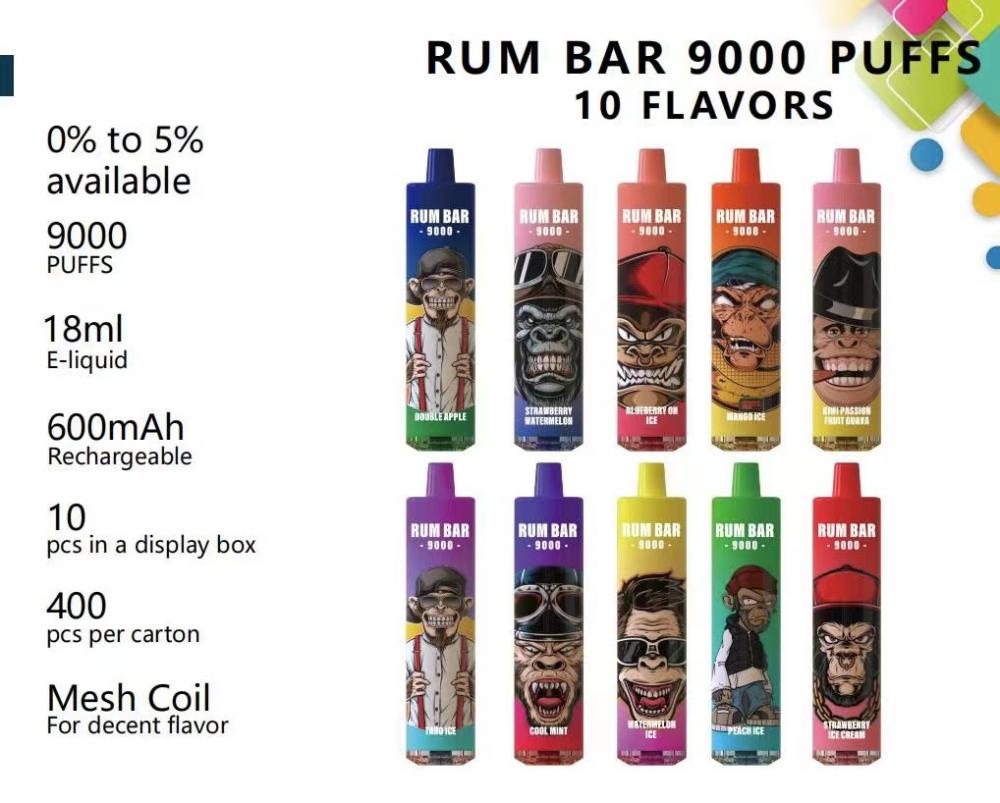 Swiss Rum Bar 9000 Puffs Original Vape