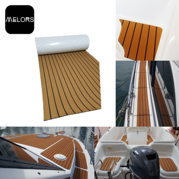 Light Teak + Black UV Resistant EVA Foam Marine Boat Flooring