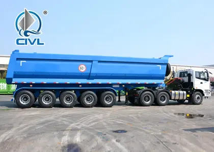 HYVA Hydraulic Cylinder U Shape Dump Tipper Trailer