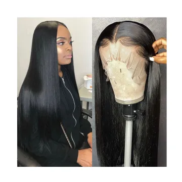 Cheap Wholesale Natural Color Raw Brazilian Virgin Human Hair  Cuticle Aligned Hd Full Lace Front Closure Wigs For Black Women