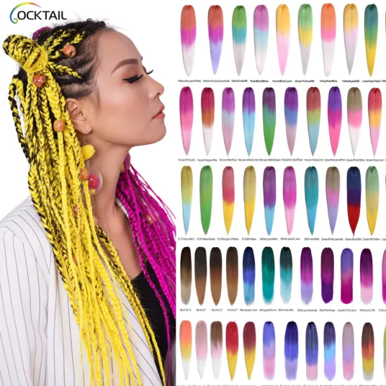 synthetic prestretched tangle-free braid hair, pre combed pre stretched synthetic silky straight crochet braiding hair extension