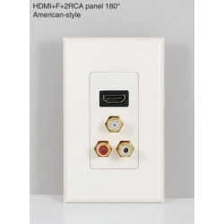 لوحة HDMI+2RCA بزاوية 180 درجة على الطراز الأمريكي