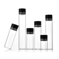 Clear Borosilicate Glass Display Vials with Screw Caps
