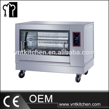 Stainles steel vertical chicken rotisserie, electric chicken rotisserie for sale
